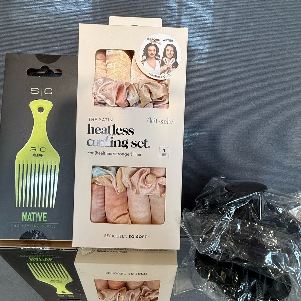Kitsch Satin Heatless Curling Set - Pastel Shades